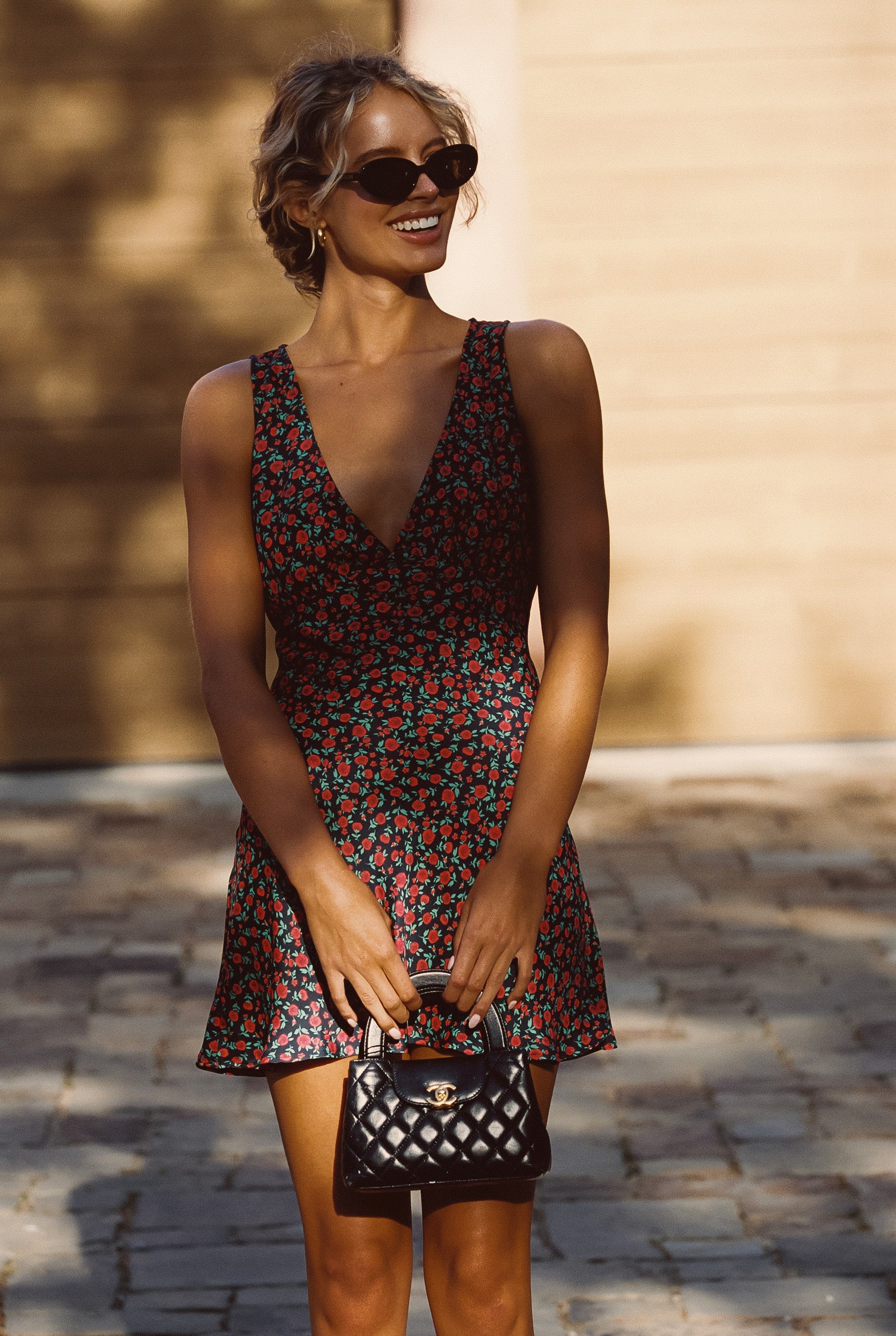 Suki Mini Dress Satin - Geneva