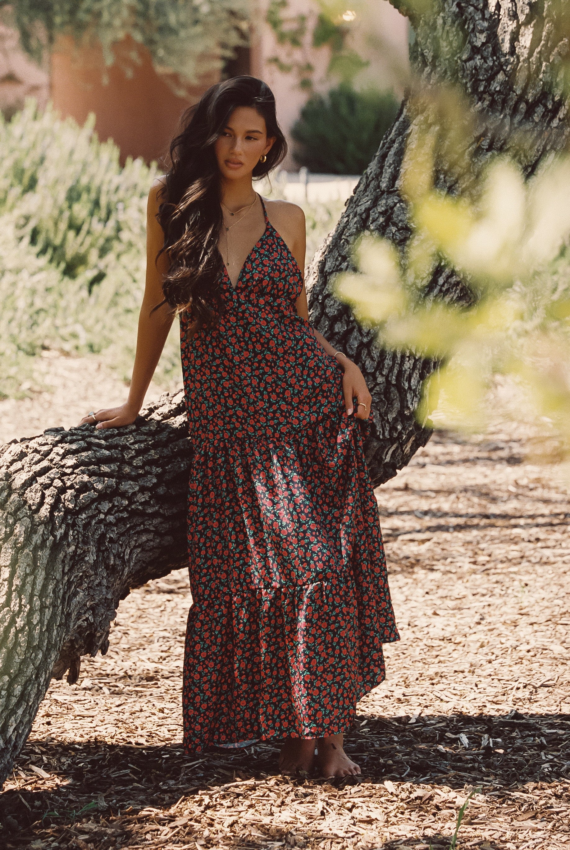 Campbell Maxi Dress Satin - Geneva