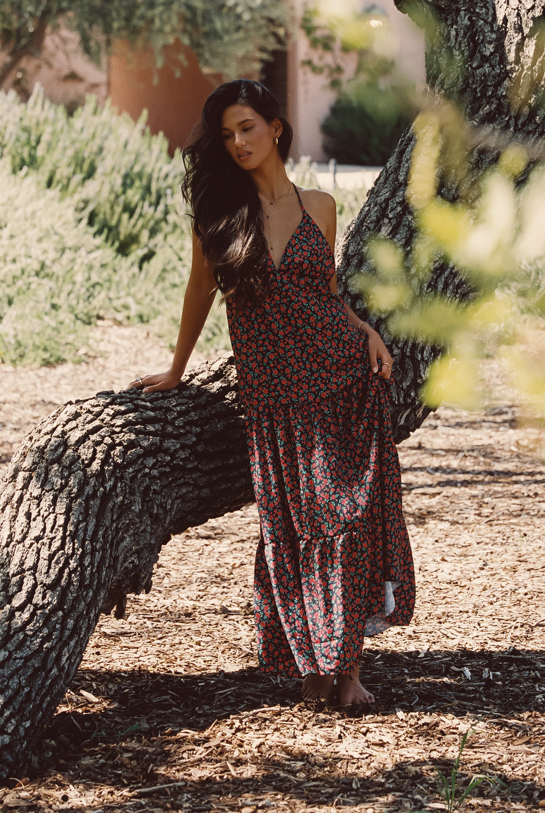 Campbell Maxi Dress Satin - Geneva