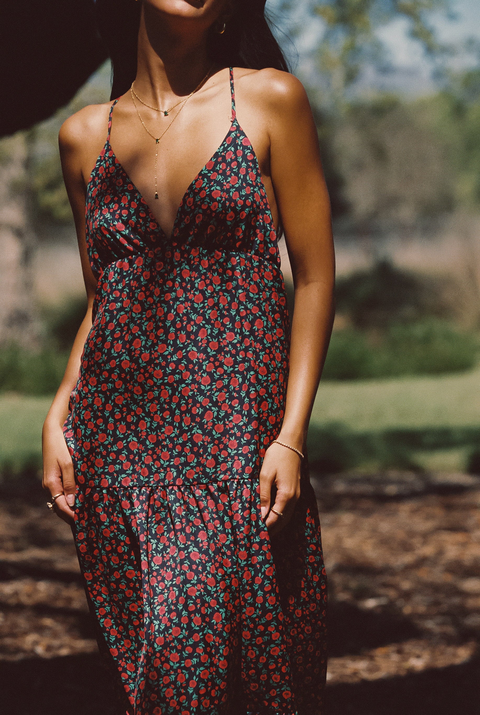 Campbell Maxi Dress Satin - Geneva