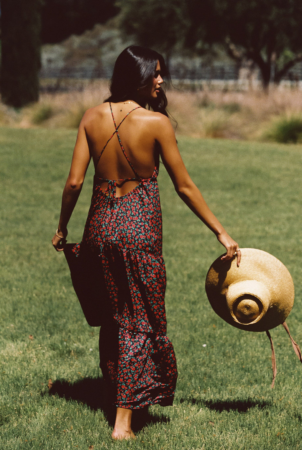 Campbell Maxi Dress Satin - Geneva