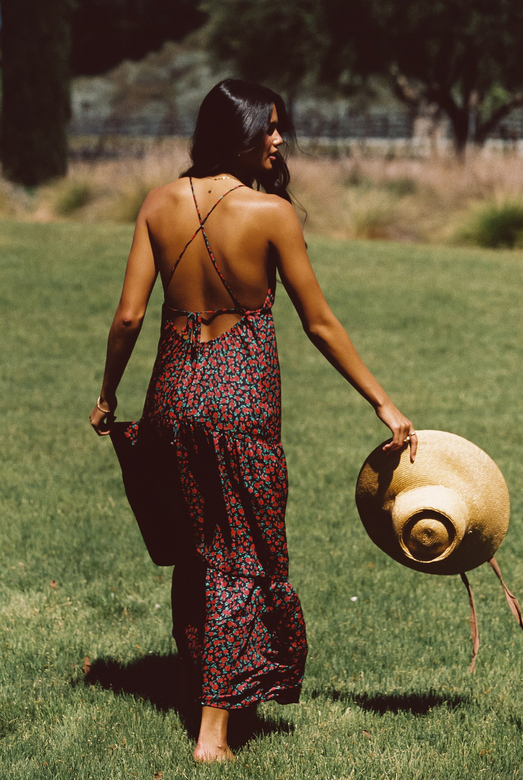 Campbell Maxi Dress Satin - Geneva