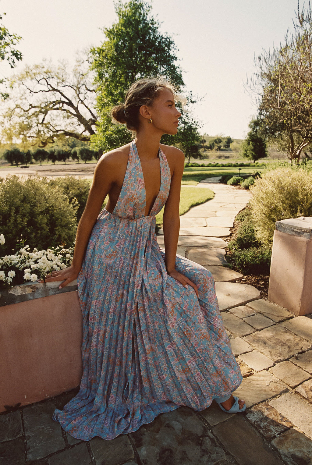 Selena Maxi Dress Satin - Mustique