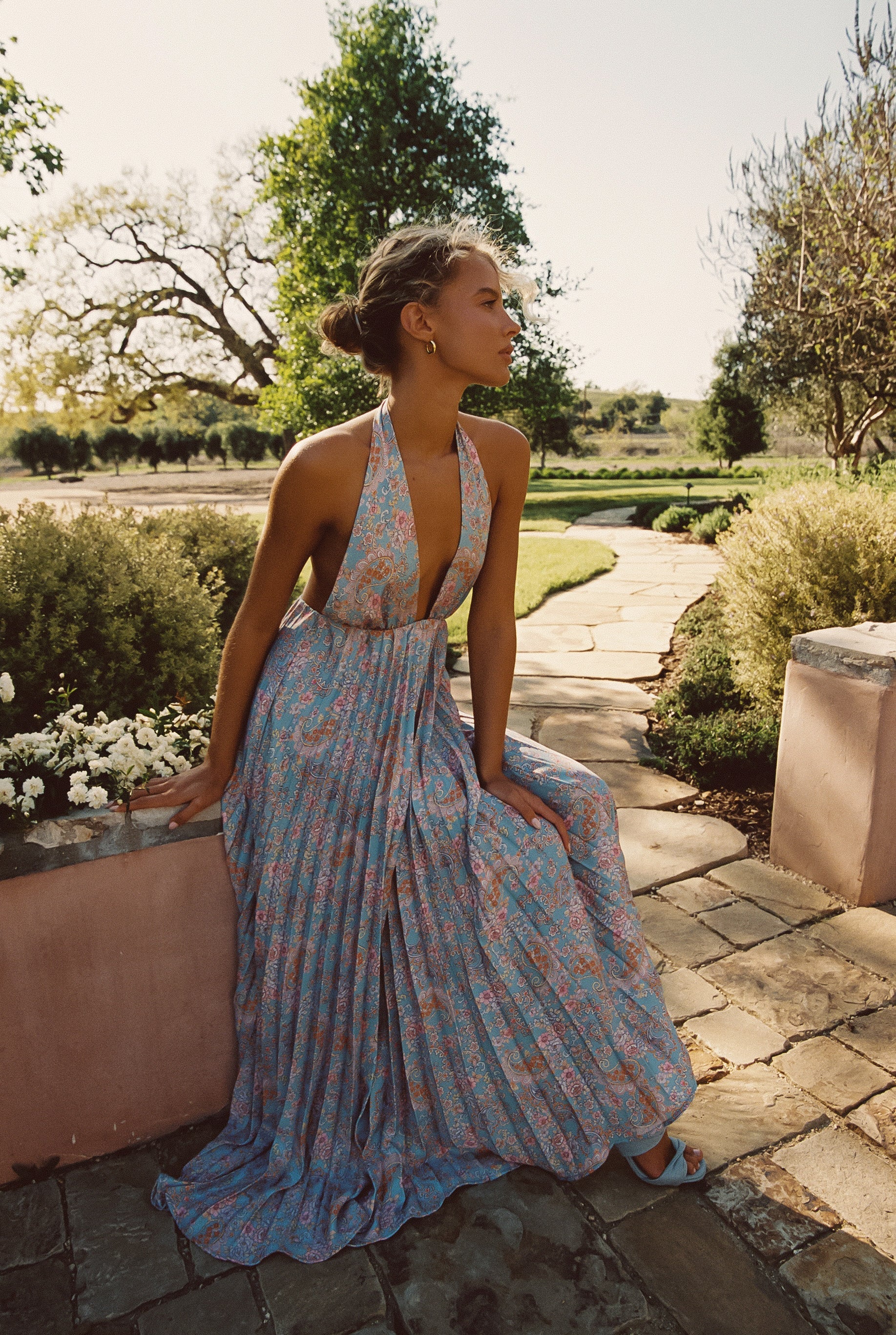 Selena Maxi Dress Satin - Mustique