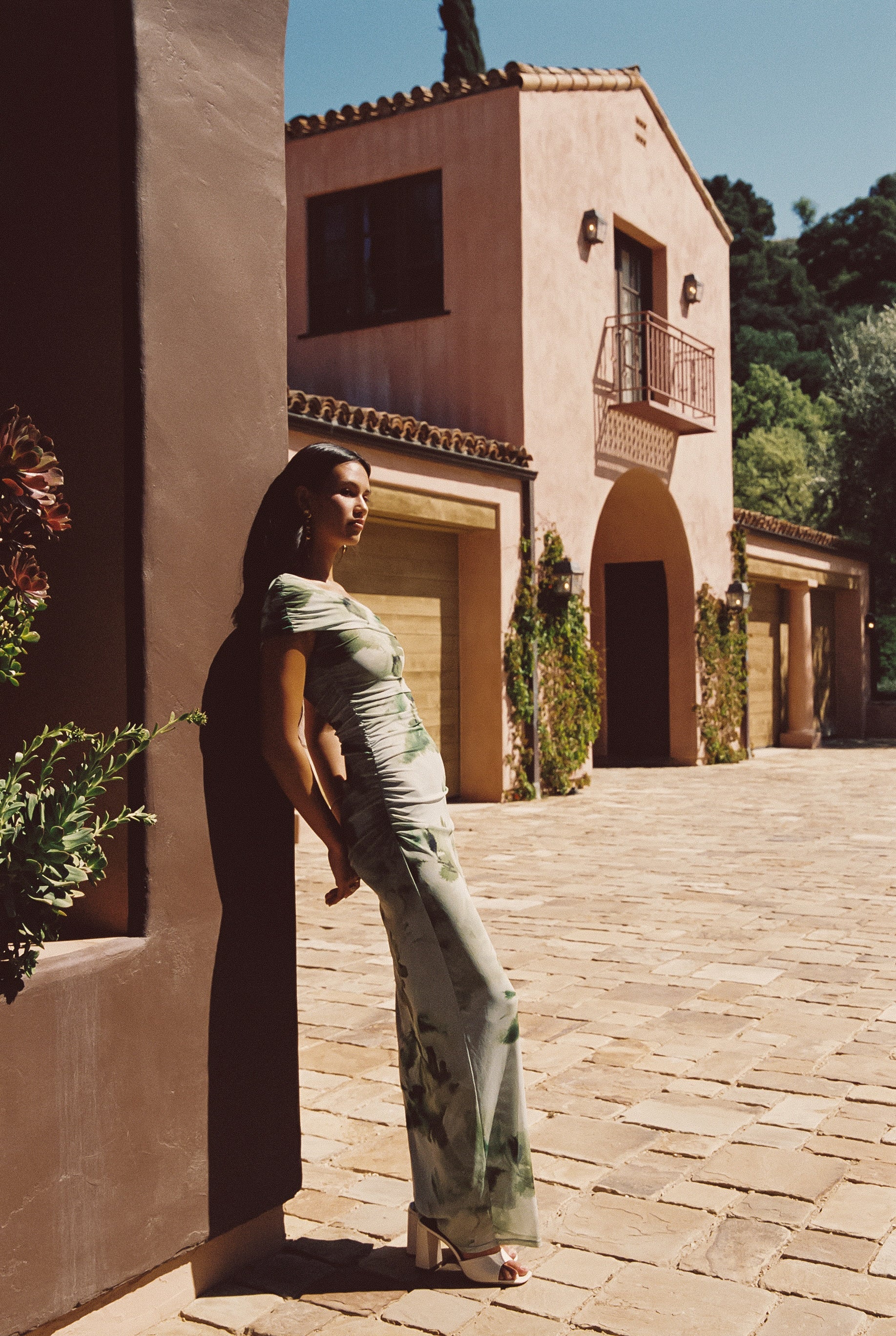 Caroline Maxi Dress Mesh - Sardinia